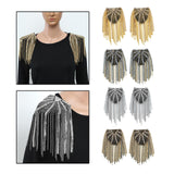 Maxbell Tassel Link Chain Epaulet Stylish Uniform Decor for Proms Party Banquets Aureate