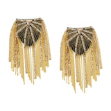 Maxbell Tassel Link Chain Epaulet Stylish Uniform Decor for Proms Party Banquets Aureate