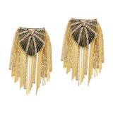 Maxbell Tassel Link Chain Epaulet Stylish Uniform Decor for Proms Party Banquets Aureate