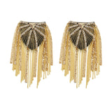 Maxbell Tassel Link Chain Epaulet Stylish Uniform Decor for Proms Party Banquets Aureate