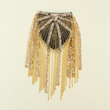 Maxbell Tassel Link Chain Epaulet Stylish Uniform Decor for Proms Party Banquets Aureate