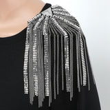 Maxbell Tassel Link Chain Epaulet Stylish Uniform Decor for Proms Party Banquets Argent