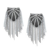 Maxbell Tassel Link Chain Epaulet Stylish Uniform Decor for Proms Party Banquets Argent