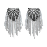 Maxbell Tassel Link Chain Epaulet Stylish Uniform Decor for Proms Party Banquets Argent