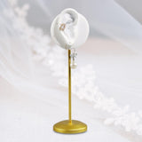 Maxbell Resin Ear Stud Holder Hanger Ear Model Durable for Home Salon Tabletop Left