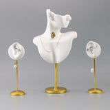 Maxbell Resin Ear Stud Holder Hanger Ear Model Durable for Home Salon Tabletop Left