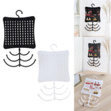 Maxbell Jewelry Wall Storage Necklace Earring Holder with Hanging Hooks Black