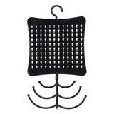 Maxbell Jewelry Wall Storage Necklace Earring Holder with Hanging Hooks Black