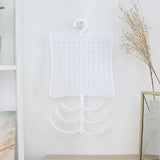 Maxbell Jewelry Wall Storage Necklace Earring Holder with Hanging Hooks White