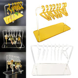 Maxbell Hangers Clear Acrylic Jewelry Display Rack Transparent for Storage Rack Golden