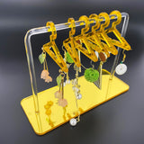 Maxbell Hangers Clear Acrylic Jewelry Display Rack Transparent for Storage Rack Golden