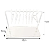 Maxbell Hangers Clear Acrylic Jewelry Display Rack Transparent for Storage Rack Silver