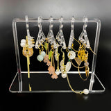 Maxbell Hangers Clear Acrylic Jewelry Display Rack Transparent for Storage Rack Silver