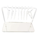 Maxbell Hangers Clear Acrylic Jewelry Display Rack Transparent for Storage Rack Silver