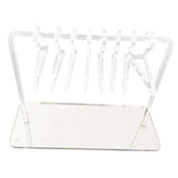 Maxbell Hangers Clear Acrylic Jewelry Display Rack Transparent for Storage Rack Silver