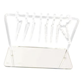 Maxbell Hangers Clear Acrylic Jewelry Display Rack Transparent for Storage Rack Silver