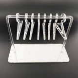 Maxbell Hangers Clear Acrylic Jewelry Display Rack Transparent for Storage Rack Silver