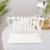 Maxbell Hangers Clear Acrylic Jewelry Display Rack Transparent for Storage Rack Silver