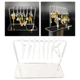 Maxbell Hangers Clear Acrylic Jewelry Display Rack Transparent for Storage Rack Silver