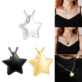 Maxbell Small Star Urn Necklace Memorial Pendant Urn Holder for Pet Perfume Husband Argent