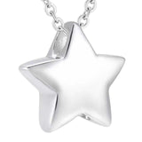 Maxbell Small Star Urn Necklace Memorial Pendant Urn Holder for Pet Perfume Husband Argent