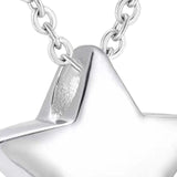 Maxbell Small Star Urn Necklace Memorial Pendant Urn Holder for Pet Perfume Husband Argent