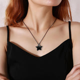 Maxbell Small Star Urn Necklace Memorial Pendant Urn Holder for Pet Perfume Husband Black
