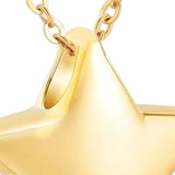 Maxbell Small Star Urn Necklace Memorial Pendant Urn Holder for Pet Perfume Husband Aureate