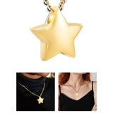 Maxbell Small Star Urn Necklace Memorial Pendant Urn Holder for Pet Perfume Husband Aureate