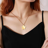 Maxbell Small Star Urn Necklace Memorial Pendant Urn Holder for Pet Perfume Husband Aureate