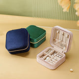 Maxbell Jewelry Box Organizer Gift Small Double Layer for Rings Bracelets Girls Blue