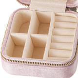 Maxbell Jewelry Box Organizer Gift Small Double Layer for Rings Bracelets Girls Pink