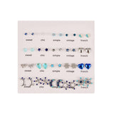 Maxbell Mixed Stud Earrings Set Ornaments Shiny for Women Men Birthday Valentines StyleA
