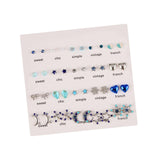 Maxbell Mixed Stud Earrings Set Ornaments Shiny for Women Men Birthday Valentines StyleA