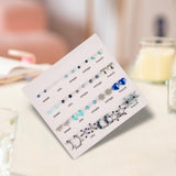 Maxbell Mixed Stud Earrings Set Ornaments Shiny for Women Men Birthday Valentines StyleA
