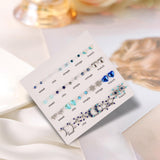 Maxbell Mixed Stud Earrings Set Ornaments Shiny for Women Men Birthday Valentines StyleA