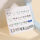 Maxbell Mixed Stud Earrings Set Ornaments Shiny for Women Men Birthday Valentines StyleA