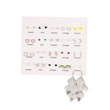 Maxbell Mixed Stud Earrings Set Ornaments Shiny for Women Men Birthday Valentines StyleC