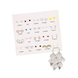 Maxbell Mixed Stud Earrings Set Ornaments Shiny for Women Men Birthday Valentines StyleC