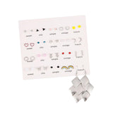 Maxbell Mixed Stud Earrings Set Ornaments Shiny for Women Men Birthday Valentines StyleC