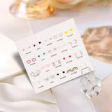 Maxbell Mixed Stud Earrings Set Ornaments Shiny for Women Men Birthday Valentines StyleC