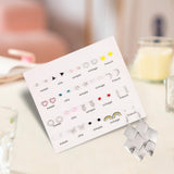 Maxbell Mixed Stud Earrings Set Ornaments Shiny for Women Men Birthday Valentines StyleC