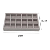 Maxbell Jewelry Earring Organizer Display Tray Grey Size 21x12.3x2.5cm Style A