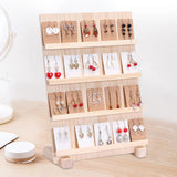 Maxbell Earring Display Stand with Base Portable Card Display Stand Holder 4 layers