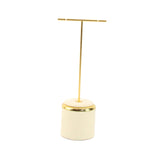 Maxbell Jewelry Display Stand with Base Hanging Necklace Holder for Home Decoration Beige