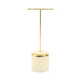 Maxbell Jewelry Display Stand with Base Hanging Necklace Holder for Home Decoration Beige