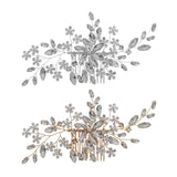 Maxbell Rhinestone Bridal Hair Comb Hair Accessories for Bridesmaids Wedding Girls Argent