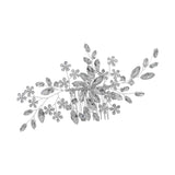 Maxbell Rhinestone Bridal Hair Comb Hair Accessories for Bridesmaids Wedding Girls Argent