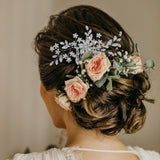 Maxbell Rhinestone Bridal Hair Comb Hair Accessories for Bridesmaids Wedding Girls Argent