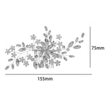 Maxbell Rhinestone Bridal Hair Comb Hair Accessories for Bridesmaids Wedding Girls Argent